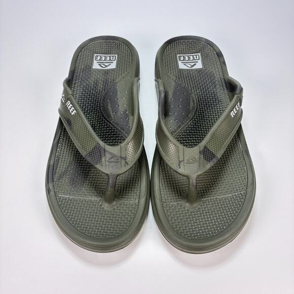 Reef Oasis Slide Olive Marble Camo Lightweight Comfort Slip On Men's Size 10 - Picture 3 of 8
